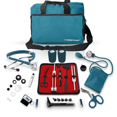 Starter Nursing Kit - 18pc Clinical Set with Stethoscope + BP Monitor - ASA TECHMED