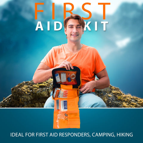 Travel First Aid Kit Mini – Travel Essentials, Small Travel First Aid Kit – Compact, Durable & Water - Resistant Case - ASA TECHMED