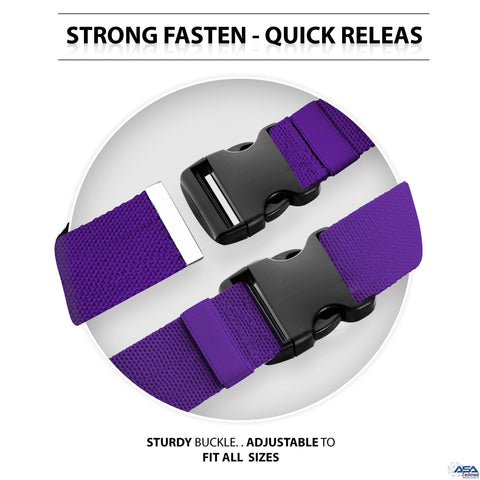 Walking Gait Belt with Plastic Quick Release Buckle Patient Transfer Belt 60" - Assorted Colors - ASA TECHMED