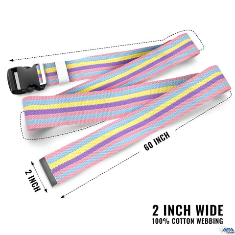 Walking Gait Belt with Plastic Quick Release Buckle Patient Transfer Belt 60" - Assorted Colors - ASA TECHMED