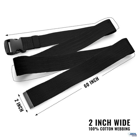 Walking Gait Belt with Plastic Quick Release Buckle Patient Transfer Belt 60" - Assorted Colors - ASA TECHMED