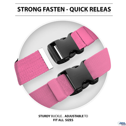 Walking Gait Belt with Plastic Quick Release Buckle Patient Transfer Belt 60" - Assorted Colors - ASA TECHMED