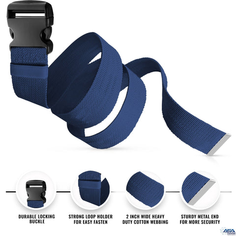 Walking Gait Belt with Plastic Quick Release Buckle Patient Transfer Belt 60" - Assorted Colors - ASA TECHMED