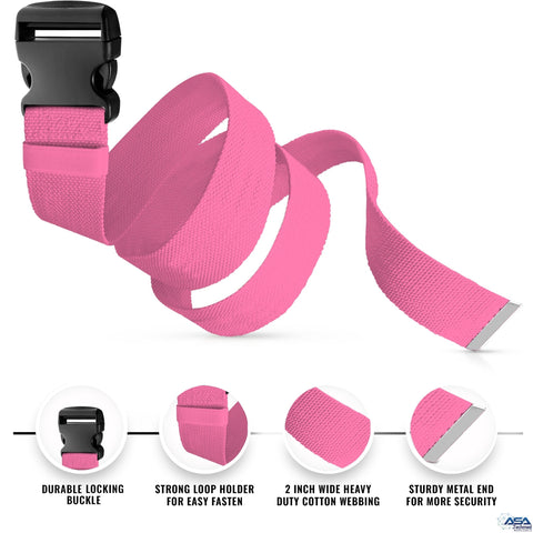 Walking Gait Belt with Plastic Quick Release Buckle Patient Transfer Belt 60" - Assorted Colors - ASA TECHMED