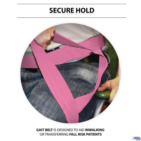Walking Gait Belt with Plastic Quick Release Buckle Patient Transfer Belt 60" - Assorted Colors - ASA TECHMED