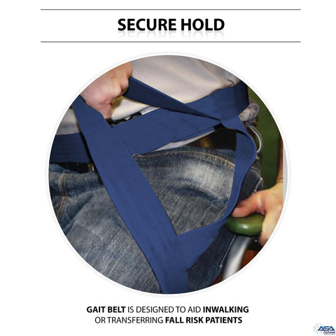 Walking Gait Belt with Plastic Quick Release Buckle Patient Transfer Belt 60" - Assorted Colors - ASA TECHMED