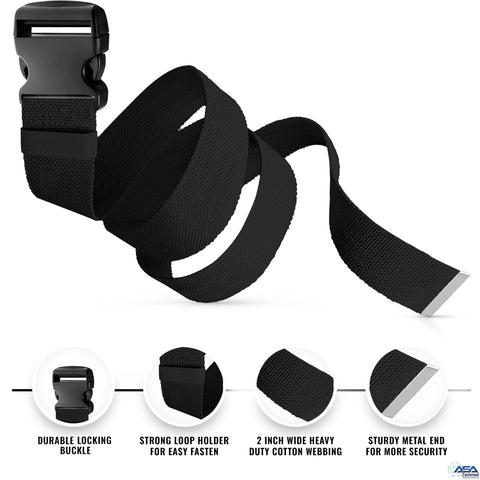 Walking Gait Belt with Plastic Quick Release Buckle Patient Transfer Belt 60" - Assorted Colors - ASA TECHMED