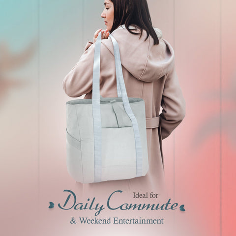 Work Travel Shoulder Tote Bag – Lightweight Nylon Organizer Bag for Women - ASA TECHMED