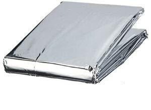 Mylar Thermal Emergency Blanket/ Foil Space Blanket (Silver) 1 Tactical / Trauma kits