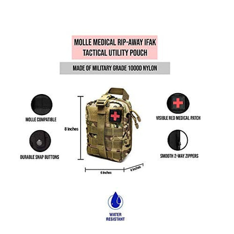 EMT Molle Pouch/ IFAK Pouch - Medical First Aid Kit Utility Pouch Trauma & IFAK bags