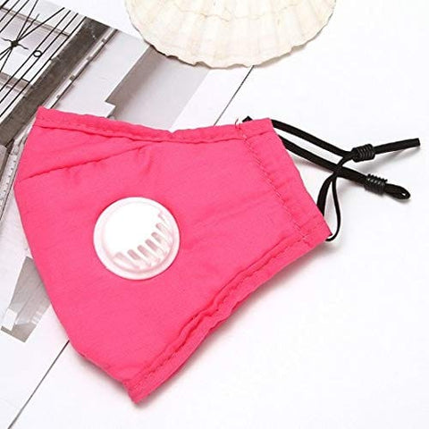 New 2 Face Mouth Mask Face Shields Comfy Breathable Balaclavas (Filter Included) Pink Face Masks