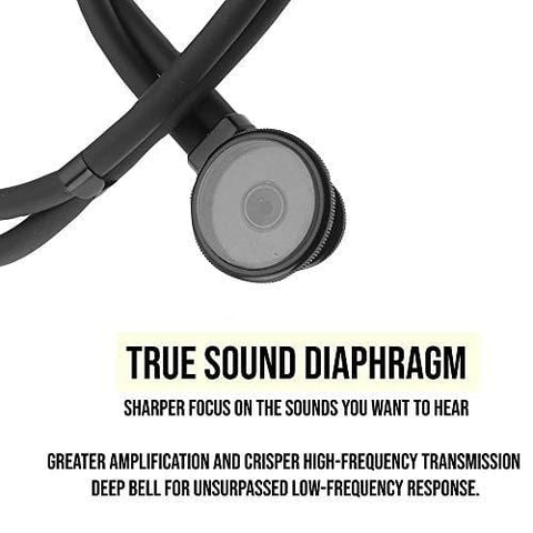 Premium Sprague Rappaport Lightweight Dual Head Stethoscope | Adult, Pediatric, Infant Chestpiece + Accessory Pouch for Clincial, Doctor, Nurse Stethoscopes