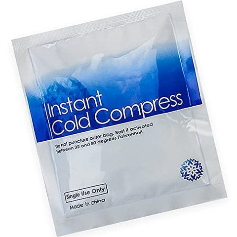 Instant Cold Pack, Disposable Cold Compress, Therapy for Injuries, Swelling, Inflammation 18 First Aid Kits