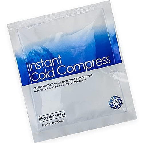 Instant Cold Pack, Disposable Cold Compress, Therapy for Injuries, Swelling, Inflammation 6 First Aid Kits