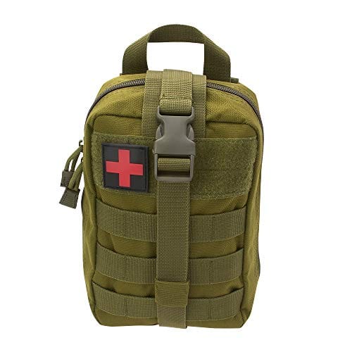ASA Techmed EMT Molle Pouch/ IFAK Pouch - Medical First Aid Kit Utility Pouch Army Green