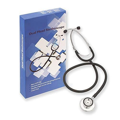 Classic Dual-Head Stethoscope for Medical and Home Use Black Stethoscopes