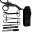 EMT/ First Responder Medical Tool Kit: Nylon Belt Pouch with EMT Shears, Bandage Scissors, Forceps, Hemostat, and More - Assorted Colors Tactical Black EMT Gear