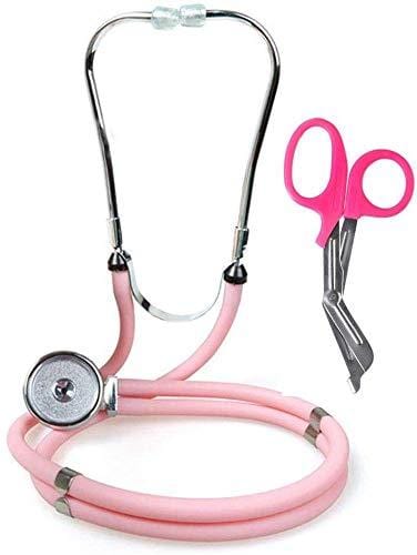 Dual-Head Sprague Stethoscope + Matching Trauma Shears in Assorted Colors Pink Stethoscopes