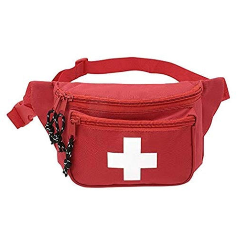 3pk ASA Techmed First Aid Waist Pack - Baywatch Lifeguard Fanny Pack - Compact for Emergency at Home, Car, Outdoors, Hiking, Playground, Pool, Camping, Workplace Lifeguard Kits