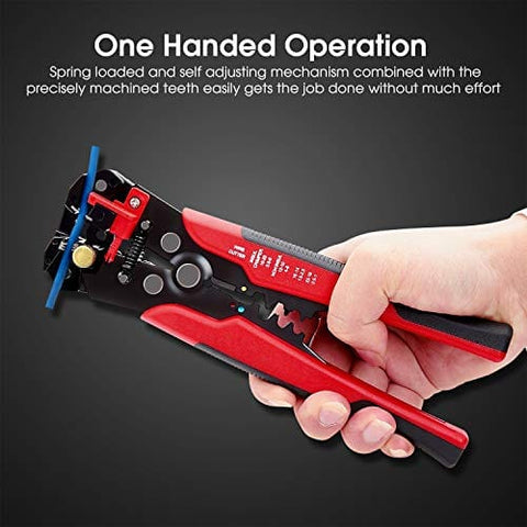 ASATechmed Self-Adjusting Automatic Wire Stripping Tool, Cutter & Crimper Tool Portable Heavy Duty Pliers Set for Easy One Hand High Precision Industrial & Professional Use Safety Insulation Tools