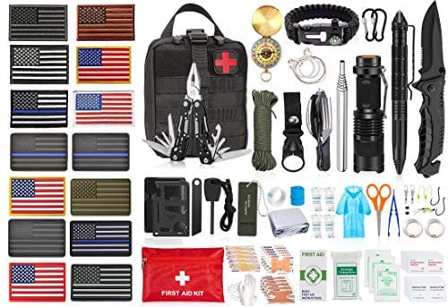 Stocked IFAK First Aid Kit in Molle Pouch - 50-Pieces (Black) – ASA TECHMED