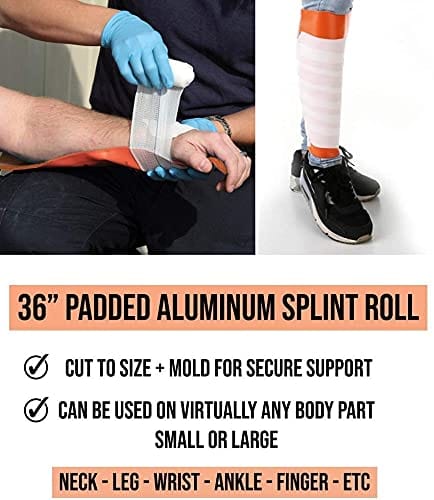 Emergency Splint - 36" Universal Aluminum Rolled Splint - Assorted Colors Splints