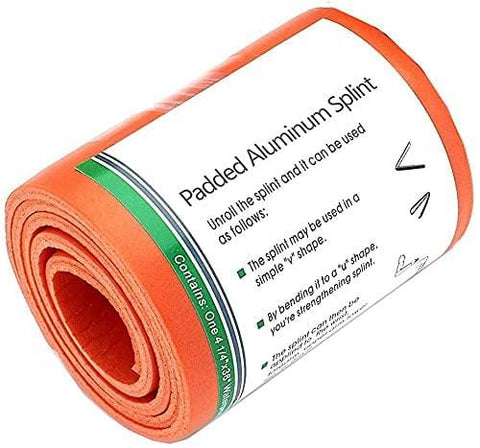 Emergency Splint - 36" Universal Aluminum Rolled Splint - Assorted Colors Orange Splints