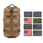 ASA Techmed Rucksack Military Tactical Molle Bag Backpack Waterproof Pouch + 8 U.S. Flag Patches for Outdoors, Hiking, Travel Tan Sports