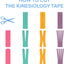 Kinesiology Tape in Assorted Colors, Uncut, Elastic Therapeutic Sports Tape for Knee Shoulder and Elbow Kinesiology Tape