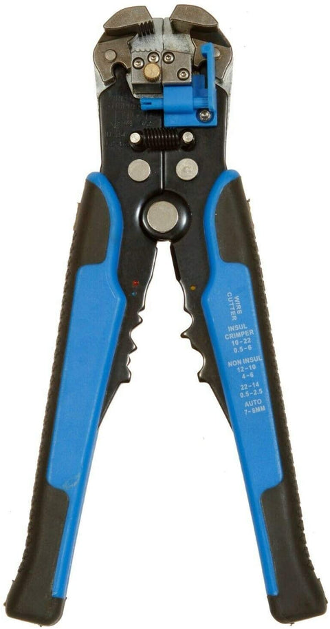 Self-Adjusting Insulation Wire Stripper/cutter/crimper tool Automatic Plier 8" Blue Wire Strippers / Crimpers
