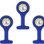 Silicone Nurse Watch with Pin Clip/ Medical Brooch Fob Watch - Assorted Colors Blue 3 Nurse Watches