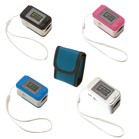 Fingertip Pulse Oximeter, Pulse Saturation Heart Rate Monitor with Pouch PPE Essentials