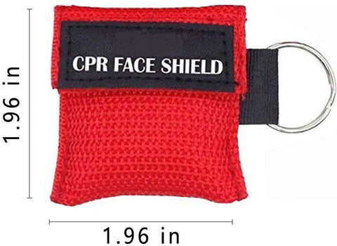 Keychain CPR Masks with One-Way Valve 5-Pack - Assorted Colors CPR Masks