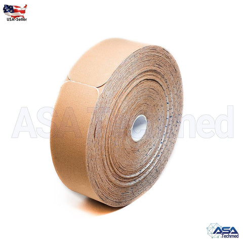 Kinesiology Tape Jumbo Rolls with 150 Pre-Cut 10" Strips - Assorted Colors Beige Kinesiology Tape