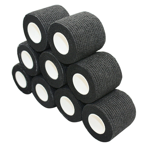 500 Black 2" Self Adhesive Cohesive Bandage Stretch Wrap First Aid Elastic Tape Cohesive / Self Adhesive Bandages