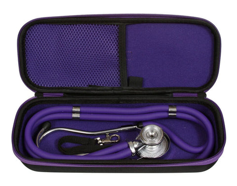Professional Dual-Head Sprague Rappaport Stethoscope with Case - Assorted Colors Purple Stethoscopes