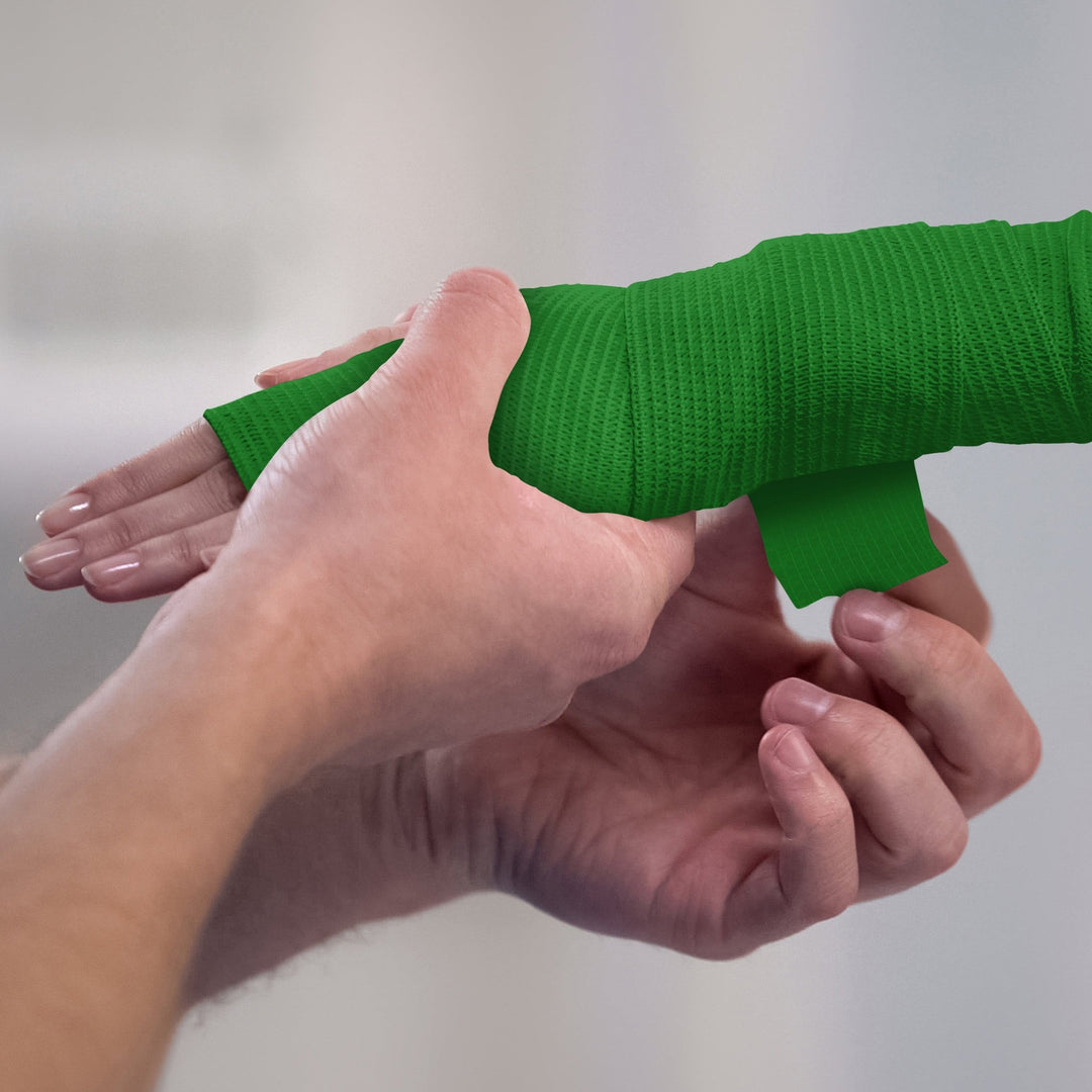 10 Pack Self - Adherent Cohesive Tape – 3" x 5 Yards Sports Bandage Rolls - ASA TECHMED