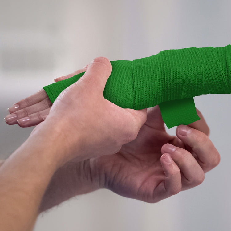 10 Pack Self - Adherent Cohesive Tape – 3" x 5 Yards Sports Bandage Rolls - ASA TECHMED