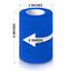 Roll of elastic bandage with measurements on a white background