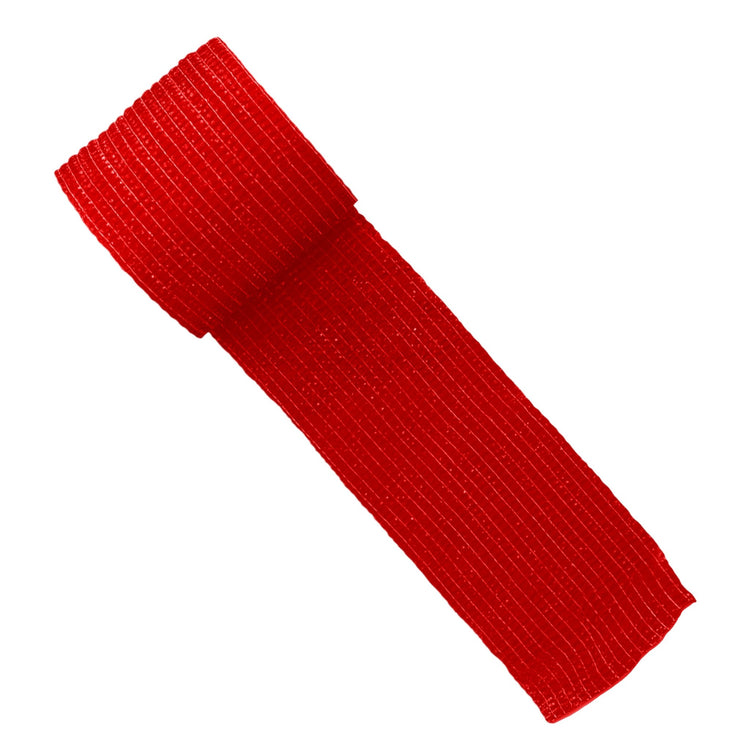 Red adhesive bandage wrap on a white background 