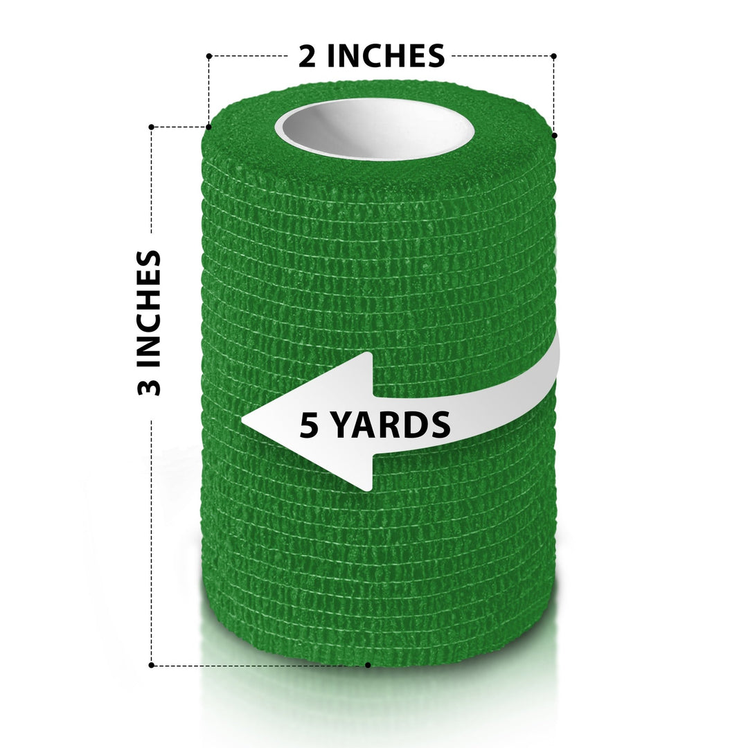 10 Pack Self - Adherent Cohesive Tape – 3" x 5 Yards Sports Bandage Rolls - ASA TECHMED