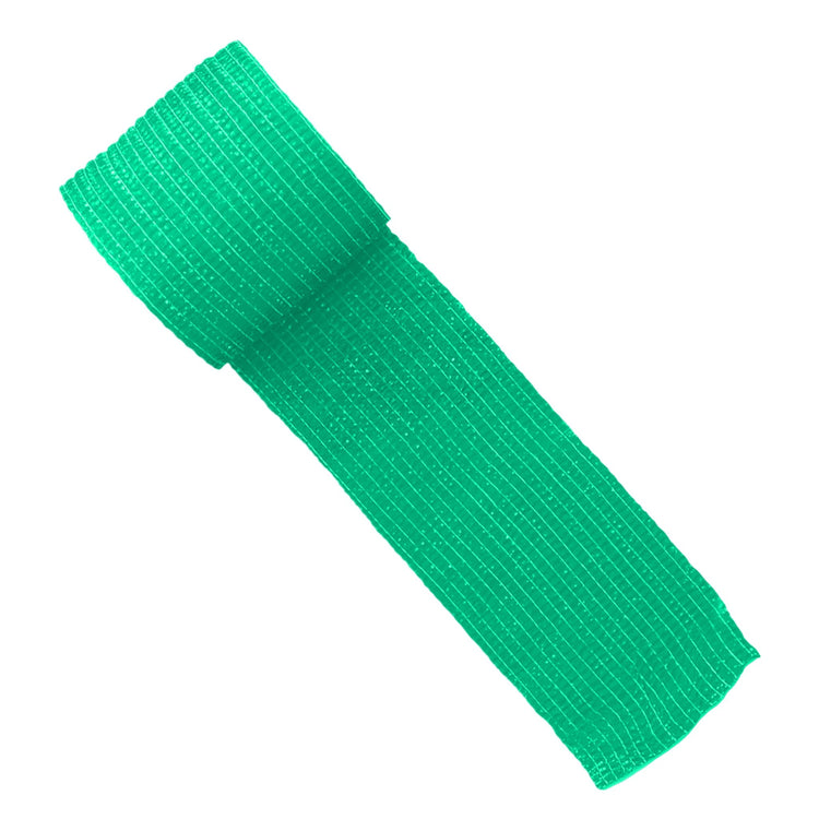 Turquoise adhesive bandage wrap on a white background