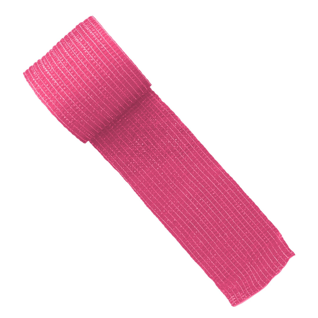 Pink adhesive bandage wrap on a white background