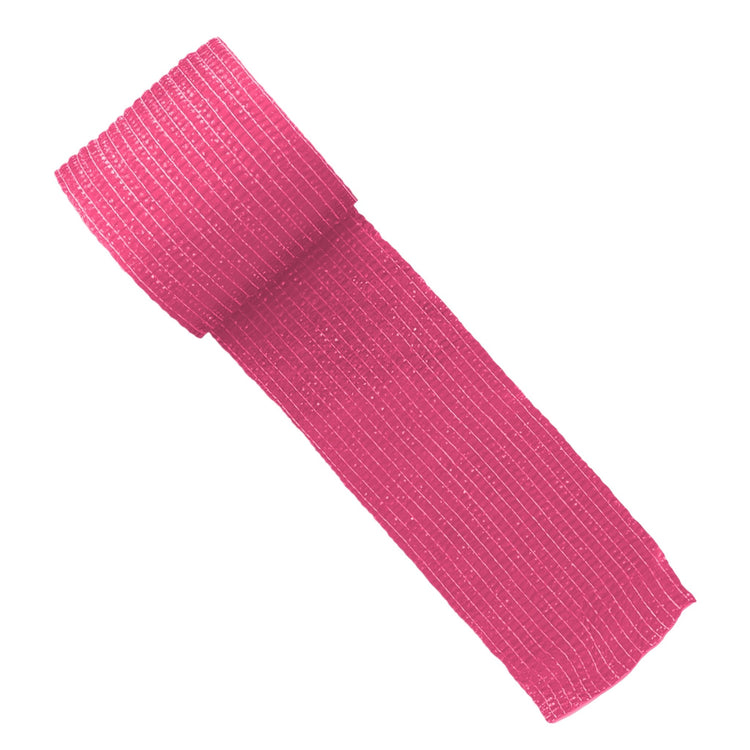 Pink adhesive bandage wrap on a white background