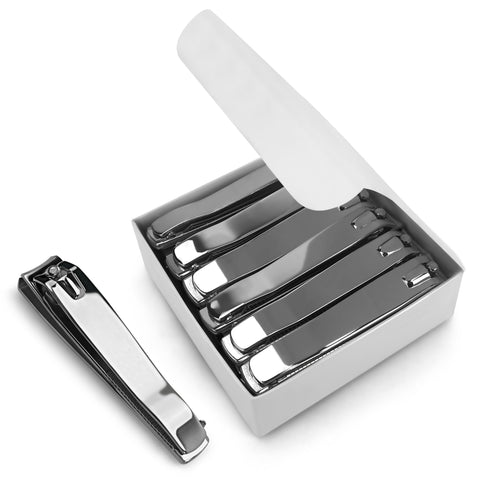 12 Pack Stainless Steel Nail Clippers - Travel Manicure Keychain Set - ASA TECHMED