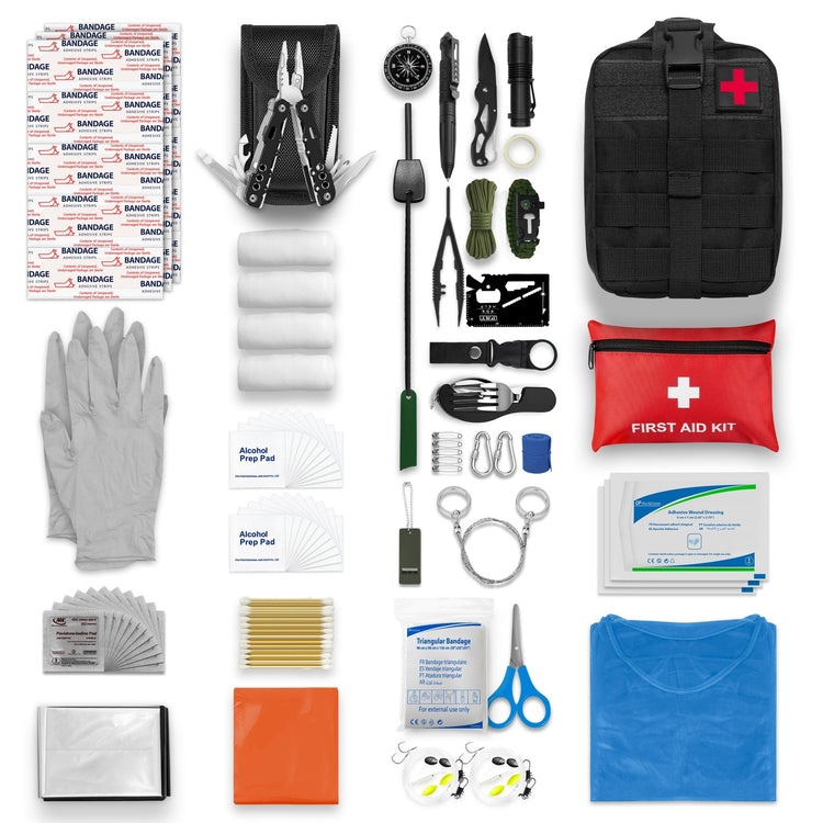 185 - Piece Emergency Survival Kit - Molle IFAK Pouch & First Aid Gear - ASA TECHMED