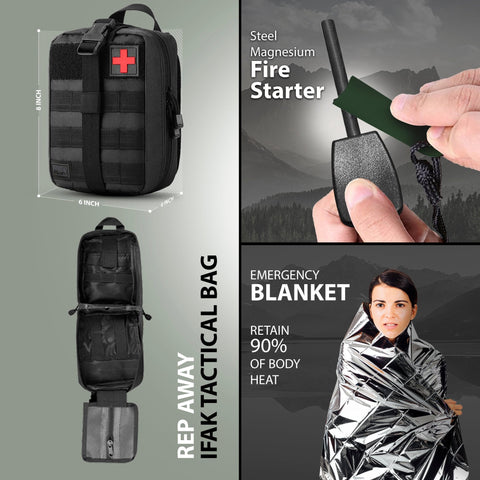 185 - Piece Emergency Survival Kit - Molle IFAK Pouch & First Aid Gear - ASA TECHMED