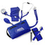 Nurse Essentials Professional Kit with Handheld Travel Case | 3 Part Kit Includes Adult Aneroid Sphygmomanometer Blood Pressure Monitor, Stethoscope, Diagnostic Otoscope Blue Nurse Kits