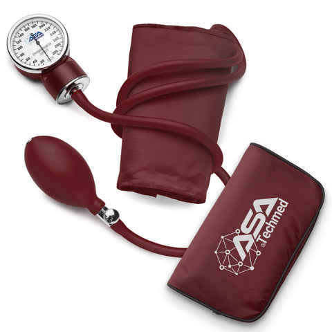 Manual Blood Pressure Monitor - Aneroid Sphygmomanometer Blood Pressure Cuff arm for Nurses Universal Maroon Aneroid Sphygmomanometer / Manual Blood Pressure Monitor