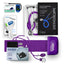 Collection of medical equipment including a stethoscope, digital thermometer, Oximeter and aneroid sphygmomanometer on a white background.
